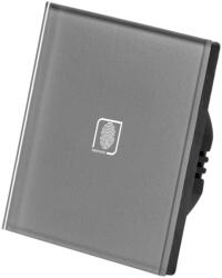 Smarthugo 1 Körös Szürke Dimmer Villanykapcsoló Ujjlenyomat mintás gombbal (sh100304)