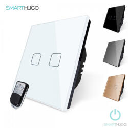 Smarthugo 2 Körös Fehér Dimmer Villanykapcsoló Autó mintás gombbal (SK-A802TY-EU)