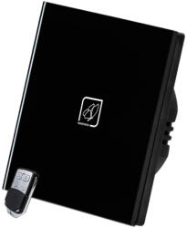 Smarthugo 1 Körös Fekete RF Váltó Villanykapcsoló Pillangó mintás gombbal (sh110201)