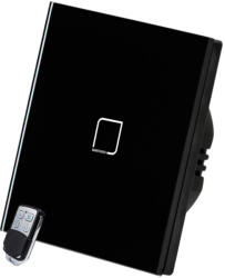 Smarthugo 1 Körös Fekete RF Váltó Villanykapcsoló Smarthugo mintás gombbal (sh110201)