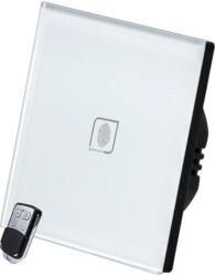 Smarthugo 1 Körös Fehér RF Váltó Villanykapcsoló Ujjlenyomat mintás gombbal (sh110201)