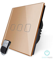 Smarthugo 3 Körös Arany RF Váltó Villanykapcsoló Bár mintás gombbal