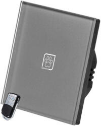 Smarthugo 1 Körös Szürke RF Váltó Villanykapcsoló Mancs mintás gombbal (sh110201)