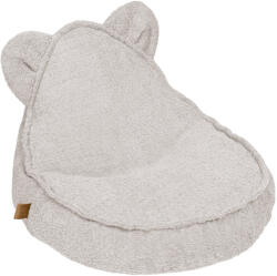 MeowBaby® Fotoliu tip puf boucle pentru copii meowbaby teddy sako bag , champagne ecru, material certificat oeko-tex