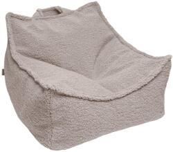 MeowBaby® Fotoliu tip puf pentru copii meowbaby bearly sako bag , gri deschis, material certificat oeko-tex