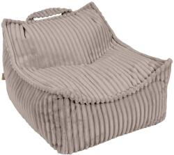 MeowBaby® Fotoliu tip puf pentru copii meowbaby churros sako bag , pebble beige, material certificat oeko-tex