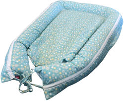 KidsDecor Baby nest bubble blue- culcus bebelus pentru dormit, reversibil, multifunctional 100 x 60 cm