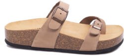 Plakton Cp Bombay Sandale Flatforme Anatomice de Damă din Piele Nobuck Taupe 341032 (341032)