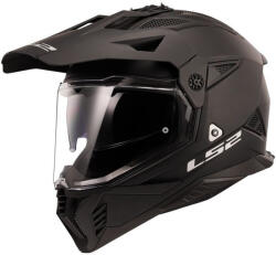 LS2 Pioneer II Solid Negru Mat Cască Moto On-Off ECE 22.06 1600gr cu Sunvisor 467021011 (467021011)