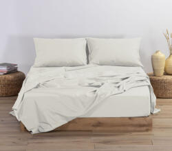 Nef-Nef Homeware Cearșaf Super dublu cu Elastic 160x200+30cm. Basic 011711 Ecru (011711)