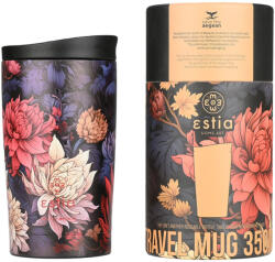 Estia Home Art Travel Mug Save The Aegean Reciclabil Pahar Termos Oțel inoxidabil Fără BPA 350ml Midnight blossom 01-25595 (01-25595)