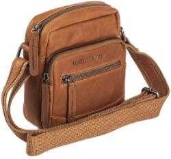 Chesterfield BREMEN konyak színű, zippes előzsebes kis válltáska C48-0979-31 - minosegitaska