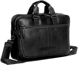 Chesterfield SETH fekete, két fogós, két részes laptoptartós irattáska C40-1010-00