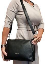 RIALTO fekete, közepes, három részes bőr divattáska RX352DO-03 - minosegitaska