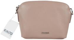 RIALTO fém logós , íves zippes, púder színű, kis bőr divattáska RX354DO-B8, 8G - minosegitaska