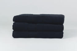 INFINIZA Törölköző - fekete - széles bordűrrel - 50x90 cm