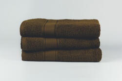 INFINIZA Törölköző - barna - széles bordűrrel 70x130 cm