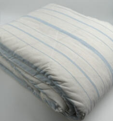 Infiniza Babakék - fehér csíkos színű steppelt ágytakaró 235x250 cm