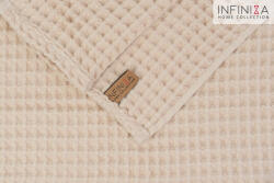 INFINIZA Waffle Színes Törölköző Szett - Bézs - 70x140 és 50x100 cm