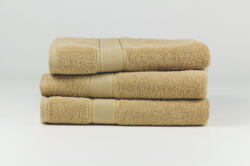 INFINIZA Törölköző - bézs - széles bordűrrel - 70x130 cm