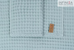 INFINIZA Waffle Színes Törölköző Szett - Menta Zöld - 70x140 és 50x100 cm