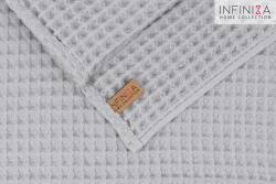 INFINIZA Waffle Színes Törölköző Szett - Szürke - 70x140 és 50x100 cm