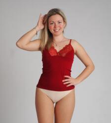 Turbo Mellszabott pamut trikó bordó Bordó M