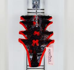Kreona Csipkés tanga y hátu 12 Fekete piros
