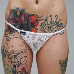 Barones Csipkés állítható pántos y tanga Test