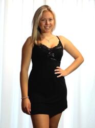  Eszter csipkés hálóing(fekete) Fekete XL