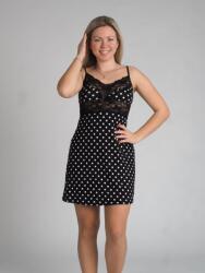  Eszter csipkés hálóing(fekete pöttyös) Fekete M