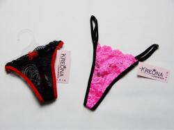 Kreona V˝csipkés pántos tanga 2 Rózsaszin