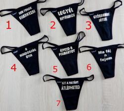 Barones Állitható pántos tanga vicces felirattal 3
