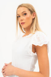 budmil Csipkés ujjú karcsúsított póló - L (20331153-001251-0499)