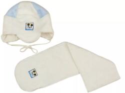  Disney Mickey wellsoft sapka és sál szett - Ecrü/kék (80)