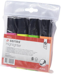 A-Series Szövegkiemelő 1-5mm vágott hegy, lapos test, a-series 4-es készlet (AS0564) - cartridge