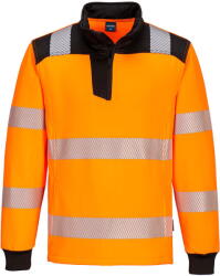Portwest PW326 - PW3 Hi-Vis 1/4 Zip melegítőfelső, narancs/fekete (PW326OBRXXL)
