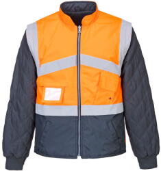 Portwest S769 - Hi-Vis kéttónusú kifordítható dzseki, narancs/tengerészkék (S769ONRXXL) - munkavedelmed
