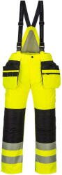 Portwest PW351 - PW3 Hi-Vis téli kantáros nadrág, sárga/fekete (PW351YBRS) - munkavedelmed