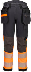 Portwest EV442 - EV4 Hi-Vis Stretch Class 1 Holster lengőzsebes nadrág, narancs/szürke (EV442OMR40)