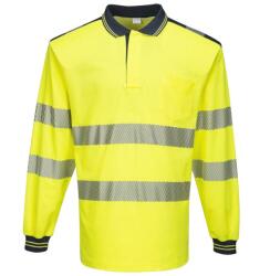 Portwest T184 - PW3 Hi-Vis hosszú ujjú pólóing, sárga/fekete (T184YBRXL) - munkavedelmed