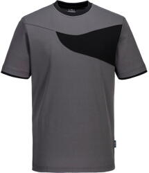 Portwest PW211 - PW2 póló S/S, szürke/fekete (PW211ZBRM) - munkavedelmed