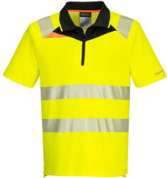 Portwest DX412 - DX4 Hi-Vis pólóing S/S, sárga/fekete (DX412YBRL) - munkavedelmed