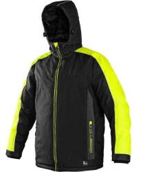 CXS Brighton bélelt kabát fekete/citrom