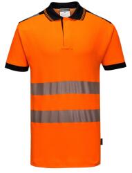 Portwest T180 - PW3 Hi-Vis jól láthatósági pólóing S/S, narancs/fekete (T180OBRXS)