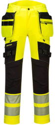 Portwest DX442 - DX4 Hi-Vis nadrág lezippzározható lengőzsebbel, sárga/fekete (DX442YBR48)