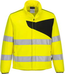 Portwest PW275 - PW2 Hi-Vis softshell dzseki (2L), sárga/fekete (PW275YBR4XL) - munkavedelmed