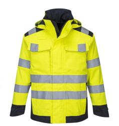 Portwest MV70 - Hi-Vis Modaflame Rain Multi Norm Arc kabát, sárga/tengerészkék (MV70YNR4XL) - munkavedelmed