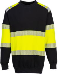Portwest FR716 - PW3 FR Modaflame Hi-Vis Class 1 lángálló pulóver, sárga/fekete (FR716YBRL)