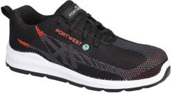 Portwest FC06 - Eco Fly Composite Trainer védőcipő S1PS SR FO, fekete/piros (FC06BKD45)